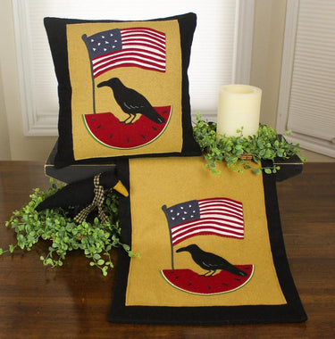 Americana Black Table Runner TR011014 - The Fox Decor